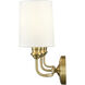 Leena 3 Light 22 inch Vintage Brass Vanity Light Wall Light